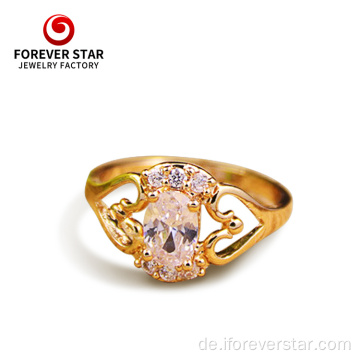 Goldfingerring 18k gelb plattierte Fingerringe